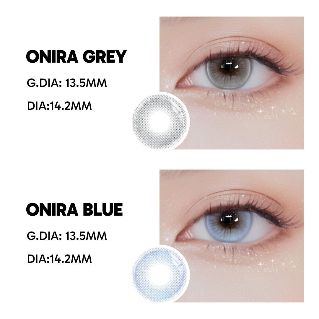 Onira Blue - 1 Year, 2 lenses Colored Contacts - Gleglow