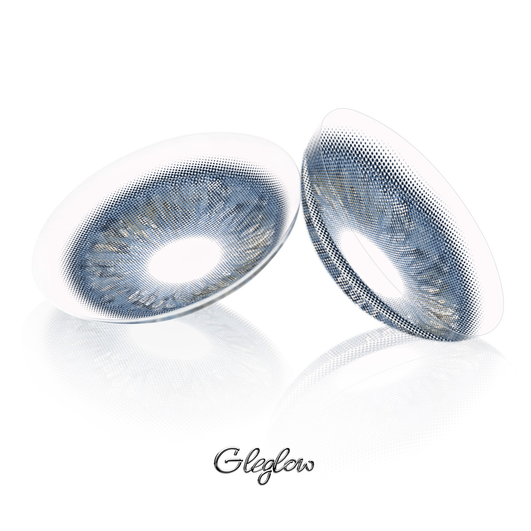Opal Lunar Blue - 1 Year, 2 lenses Colored Contacts - Gleglow