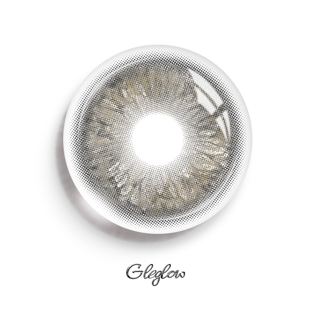 Opal Lunar Grey - 1 Year, 2 lenses Colored Contacts - Gleglow