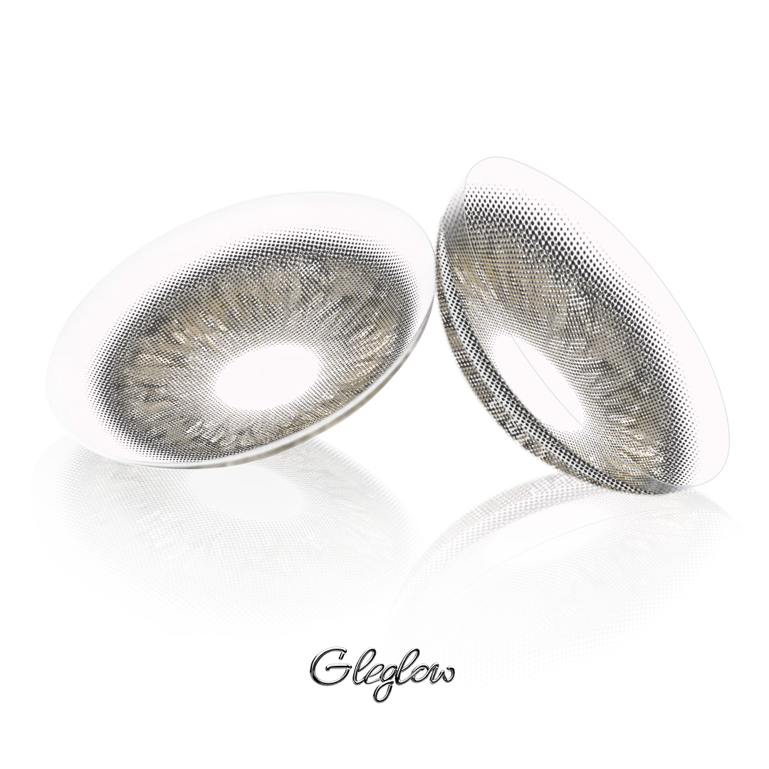 Opal Lunar Grey - 1 Year, 2 lenses Colored Contacts - Gleglow