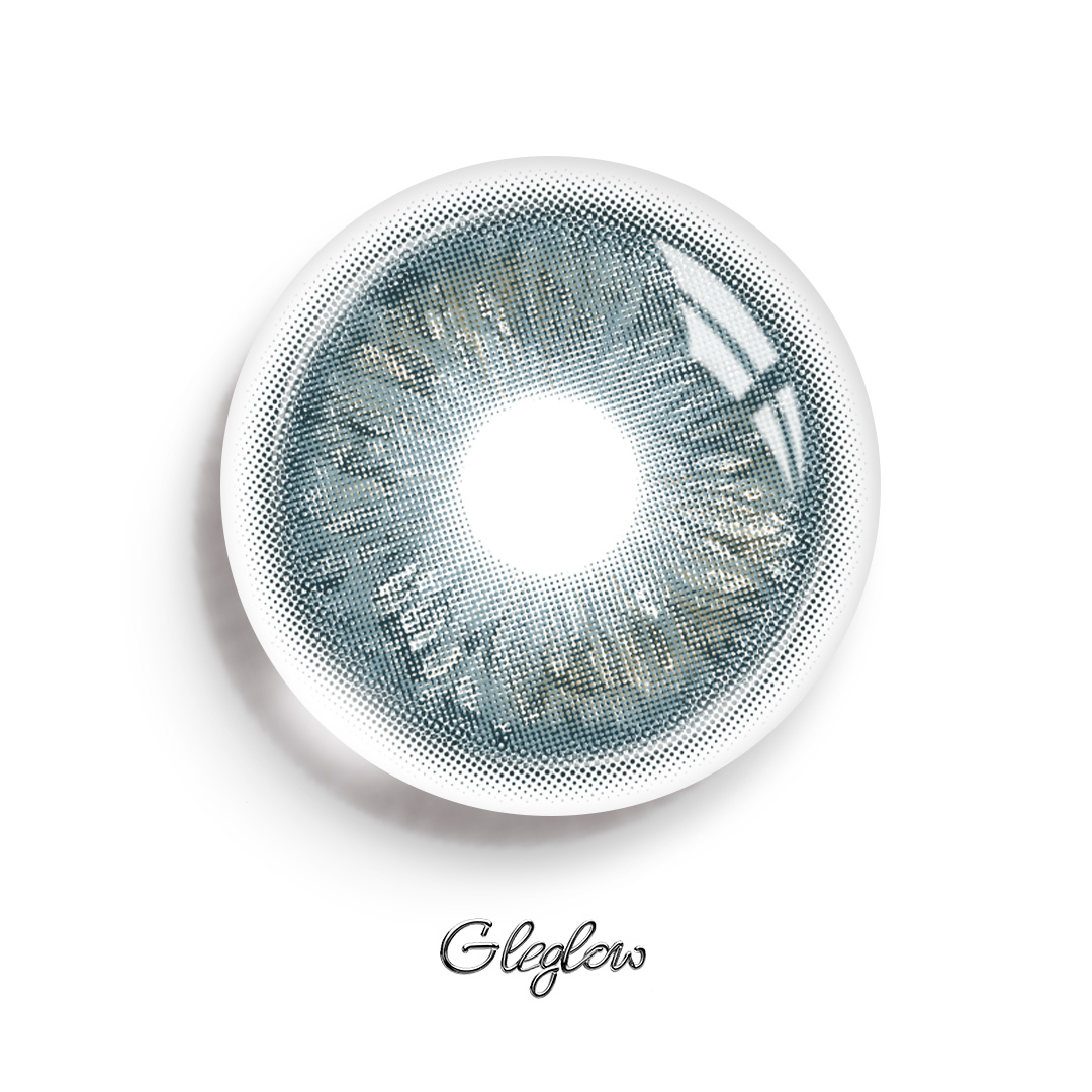Opal Lunar Sage Grey - 1 Year, 2 lenses Colored Contacts - Gleglow