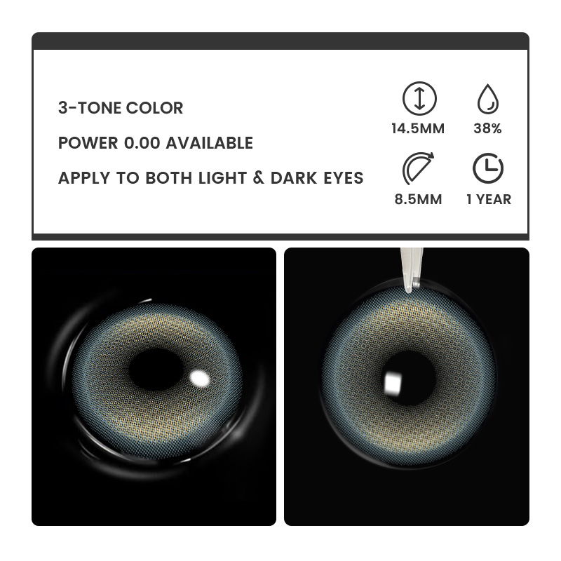 Pearl Circle Brown - 1 Year, 2 lenses Colored Contacts - Gleglow
