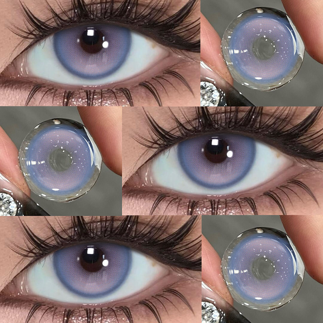 Pearl Circle Purple - 1 Year, 2 lenses Colored Contacts - Gleglow