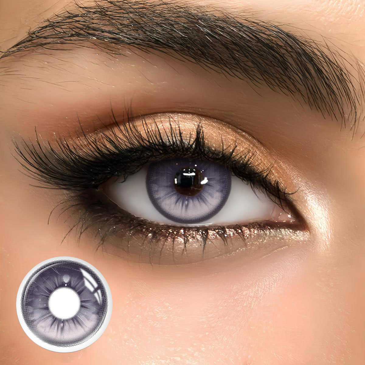 Perli Purple - 1 Year, 2 lenses Colored Contacts - Gleglow