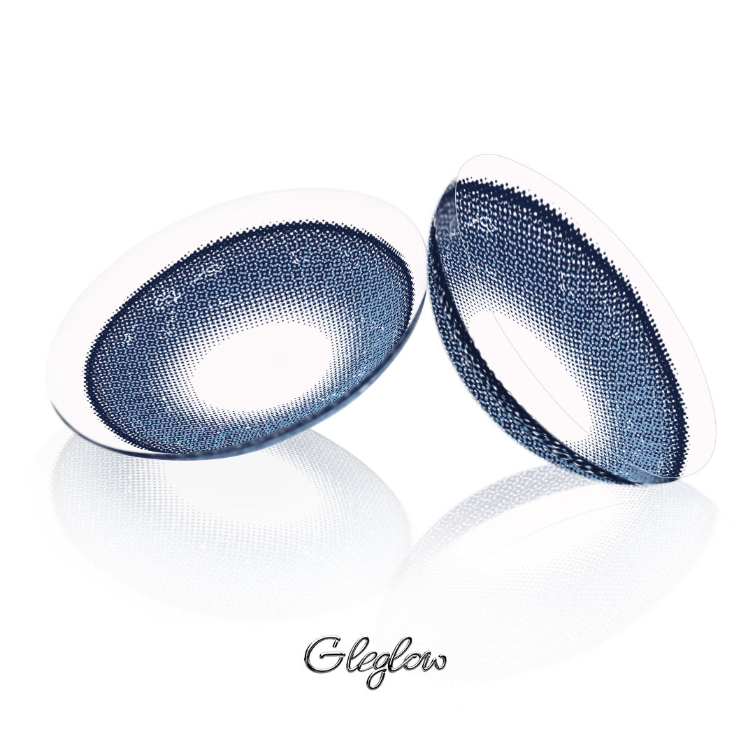 Plume Blue - 1 Year, 2 lenses Colored Contacts - Gleglow