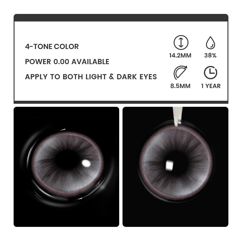 Povia Pink - 1 Year, 2 lenses Colored Contacts - Gleglow
