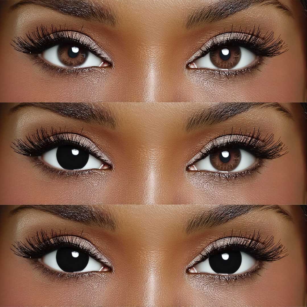 Puppet Black - 1 Year, 2 lenses Colored Contacts - Gleglow