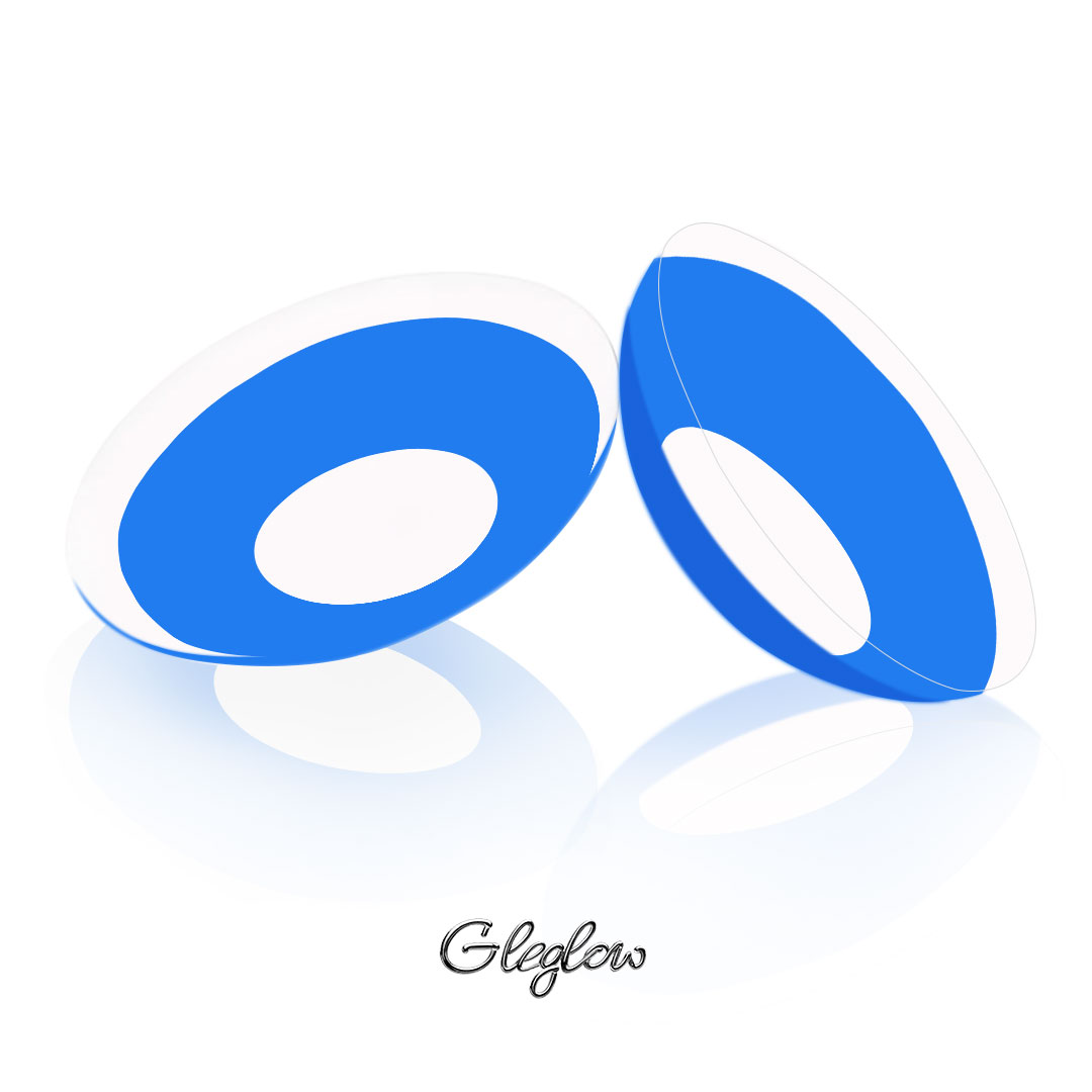 Pure Blue - 1 Year, 2 lenses Colored Contacts - Gleglow
