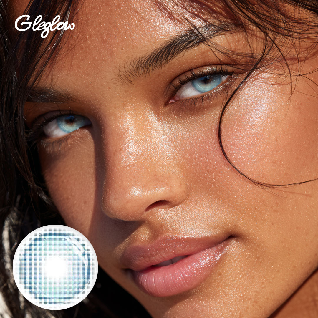 Luminous Blue - 1 Year, 2 lenses Colored Contacts - Gleglow