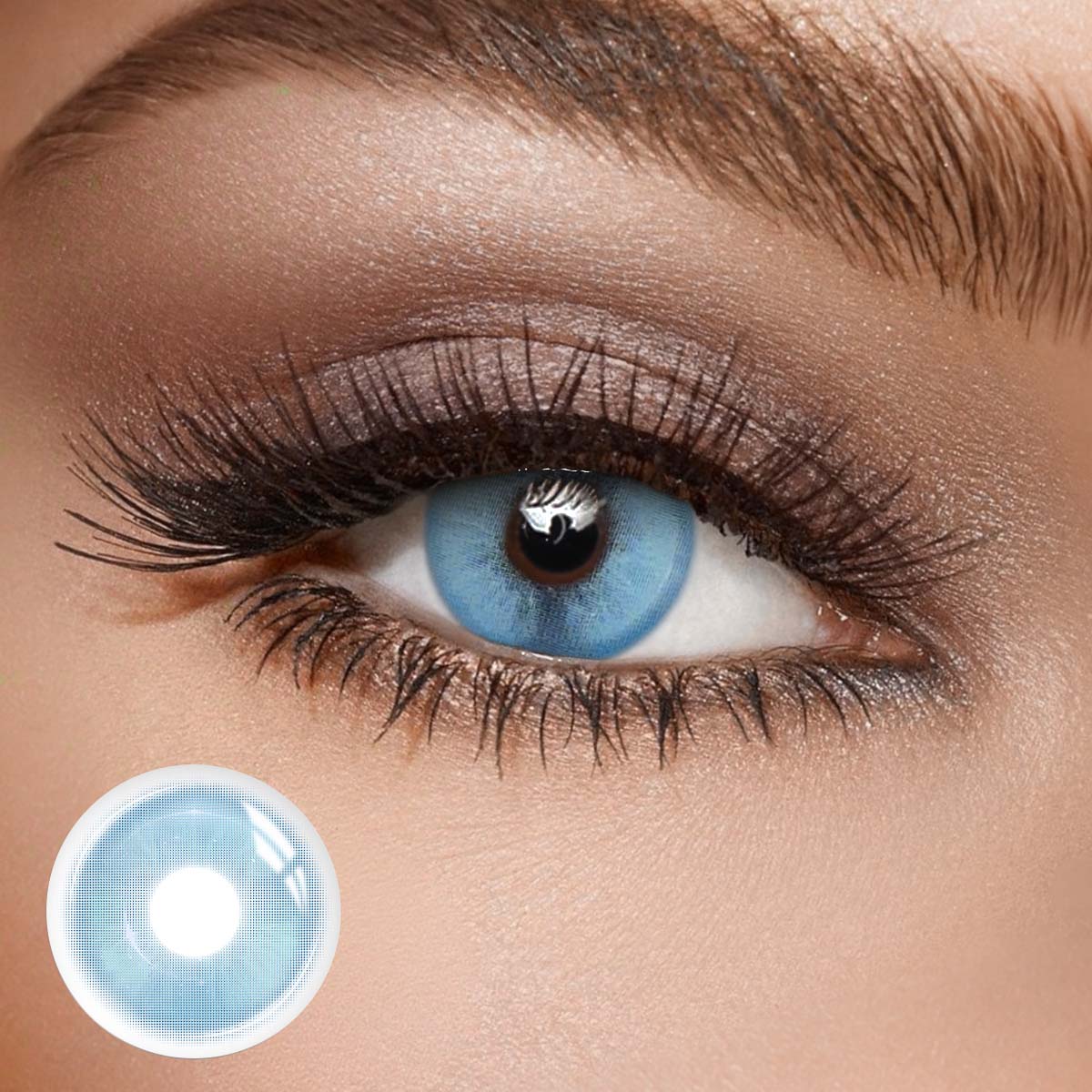 Luxe Neon Sky Blue - monthly, 2 lenses Colored Contacts - Gleglow