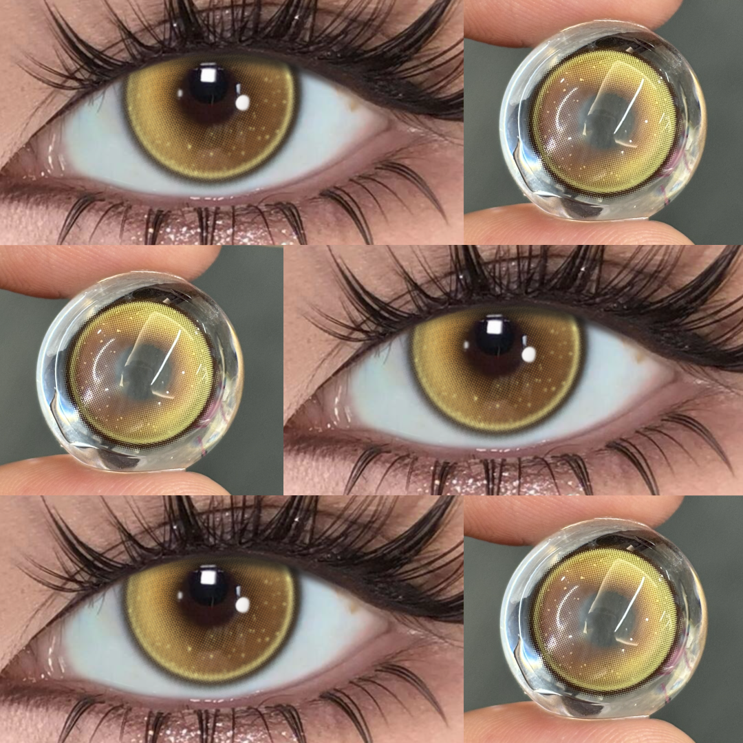 Sage Brown - 6-month，2 lenses Colored Contacts - Gleglow