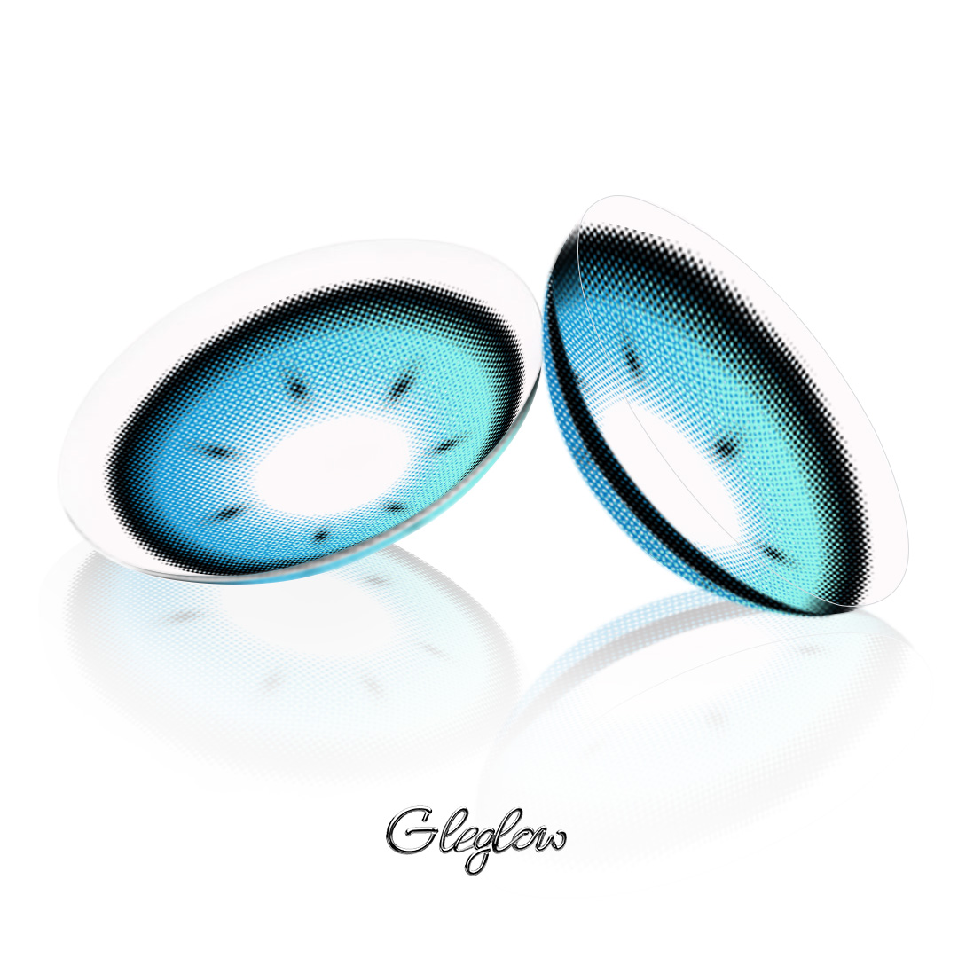 Rhapsody Blue - 1 Year, 2 lenses Colored Contacts - Gleglow