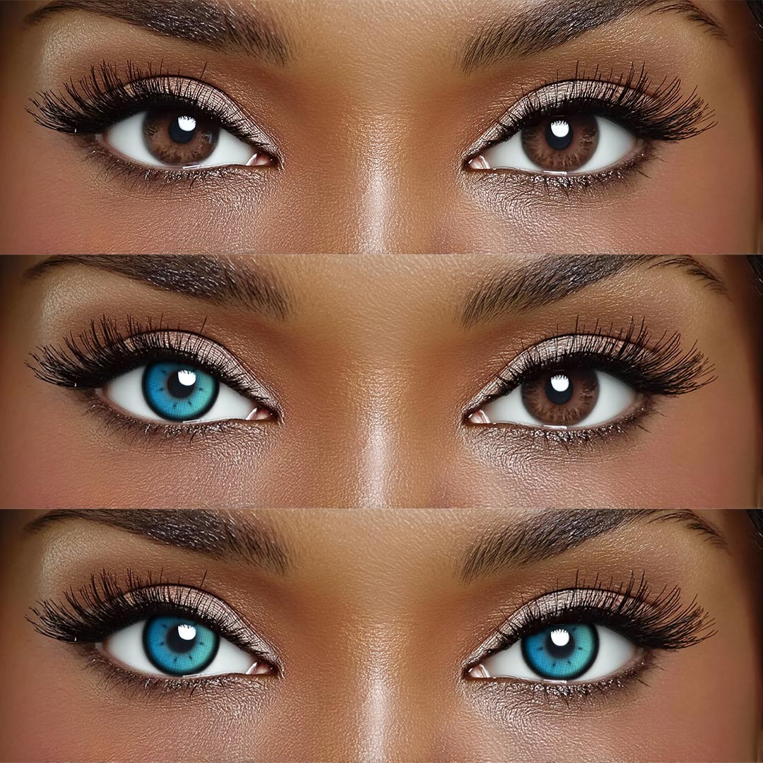 Rhapsody Blue - 1 Year, 2 lenses Colored Contacts - Gleglow