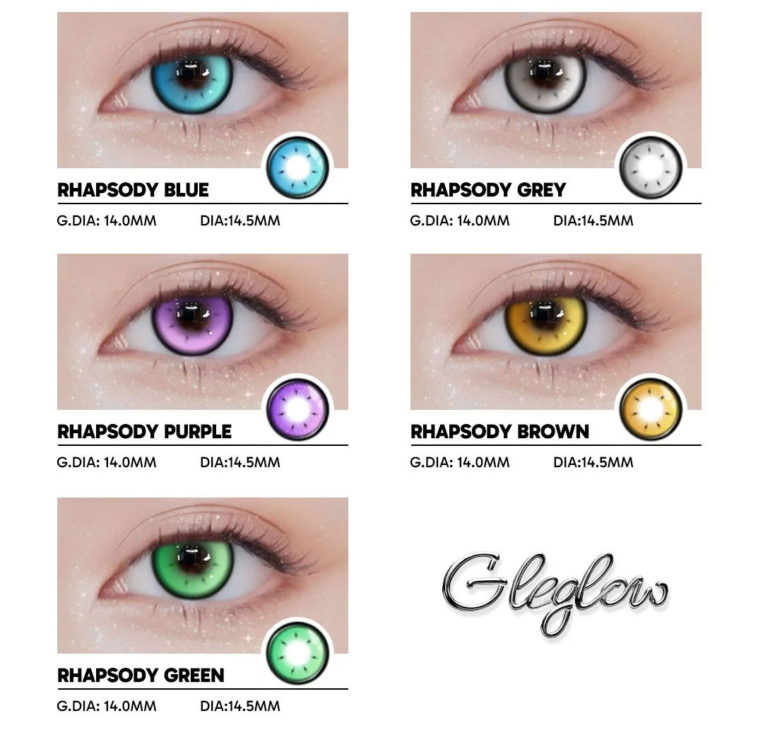 Rhapsody Grey - 6-month，2 lenses Colored Contacts - Gleglow