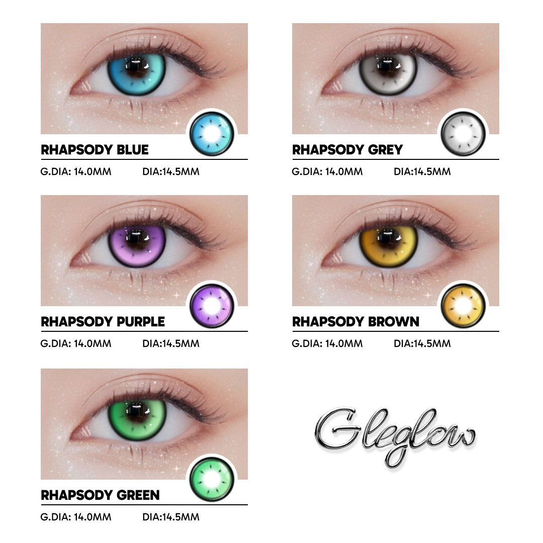 Rhapsody Grey - 1 Year, 2 lenses Colored Contacts - Gleglow