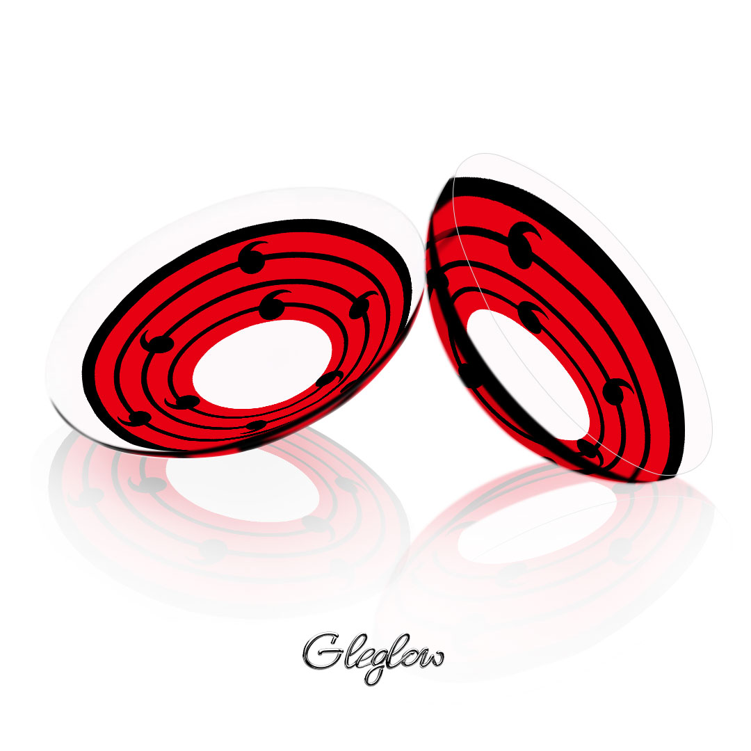 Rinne Sharingan Red Style - 1 Year, 2 lenses Colored Contacts - Gleglow