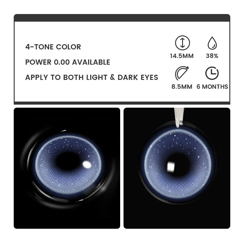 Sage Blue - 6-month，2 lenses Colored Contacts - Gleglow