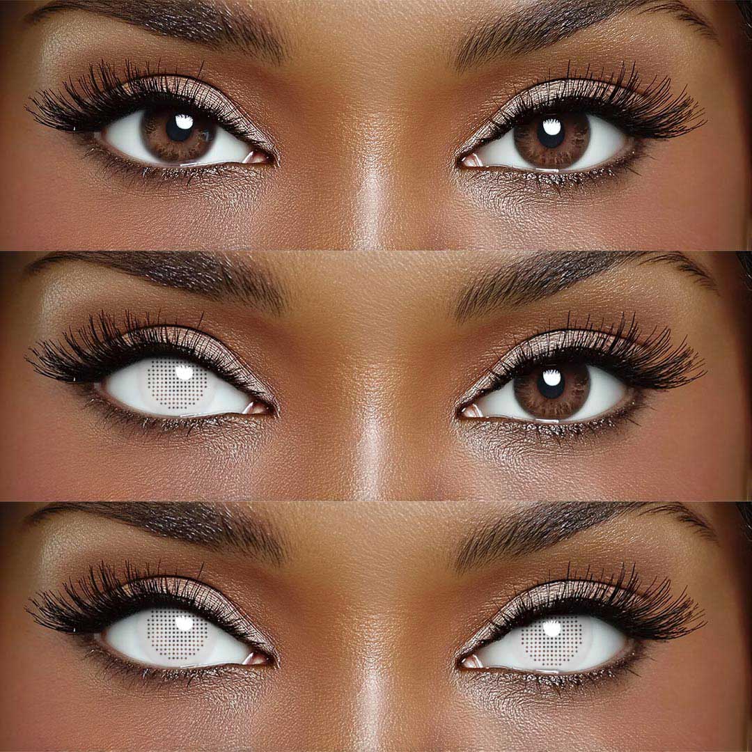 Screen White - 1 Year, 2 lenses Colored Contacts - Gleglow