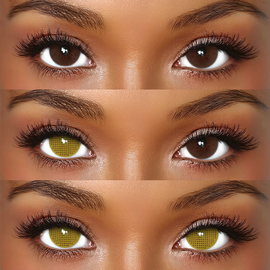 Screen Yellow - 1 Year, 2 lenses Colored Contacts - Gleglow