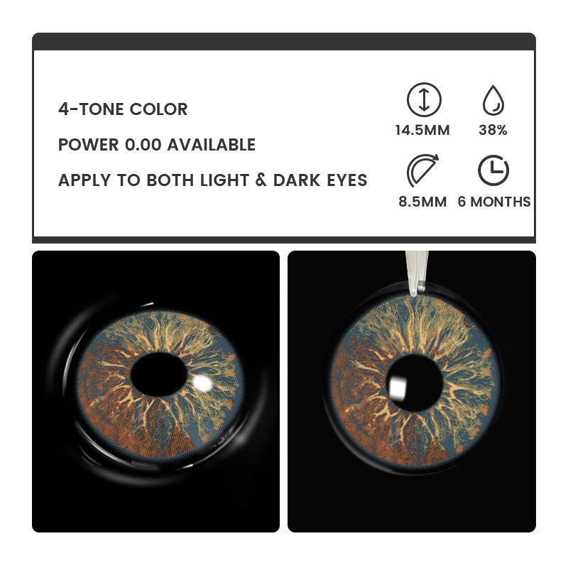 Serenor Brown - 6-month，2 lenses Colored Contacts - Gleglow