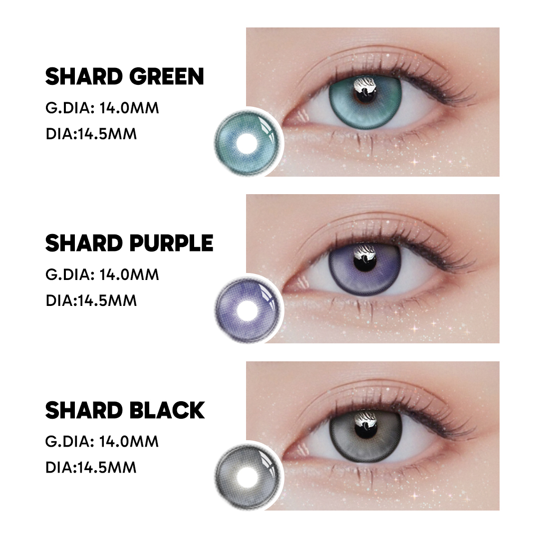 Shard Purple - 1 Year, 2 lenses Colored Contacts - Gleglow