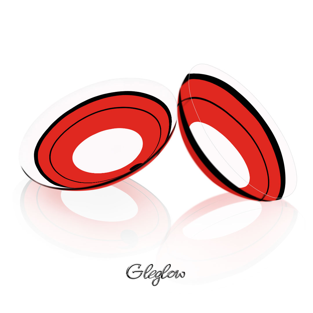Sharingan Magatama First Stage Style - 1 Year, 2 lenses Colored Contacts - Gleglow