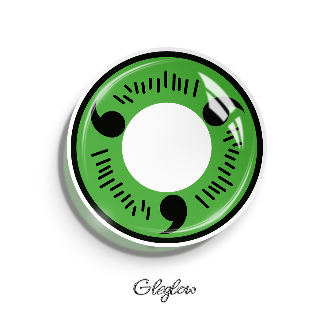 Sharingan Magatama Green Style - 1 Year, 2 lenses Colored Contacts - Gleglow