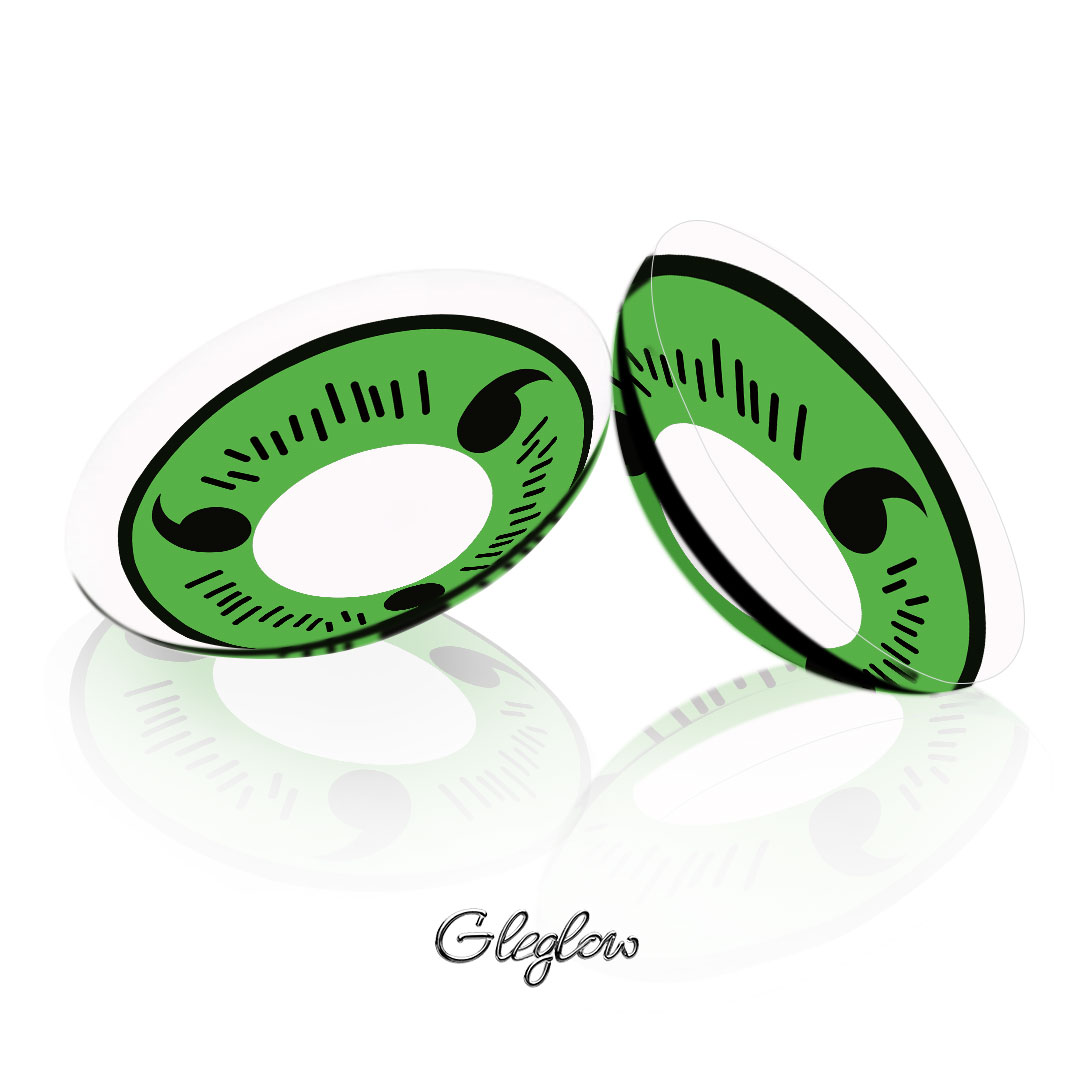 Sharingan Magatama Green Style - 1 Year, 2 lenses Colored Contacts - Gleglow