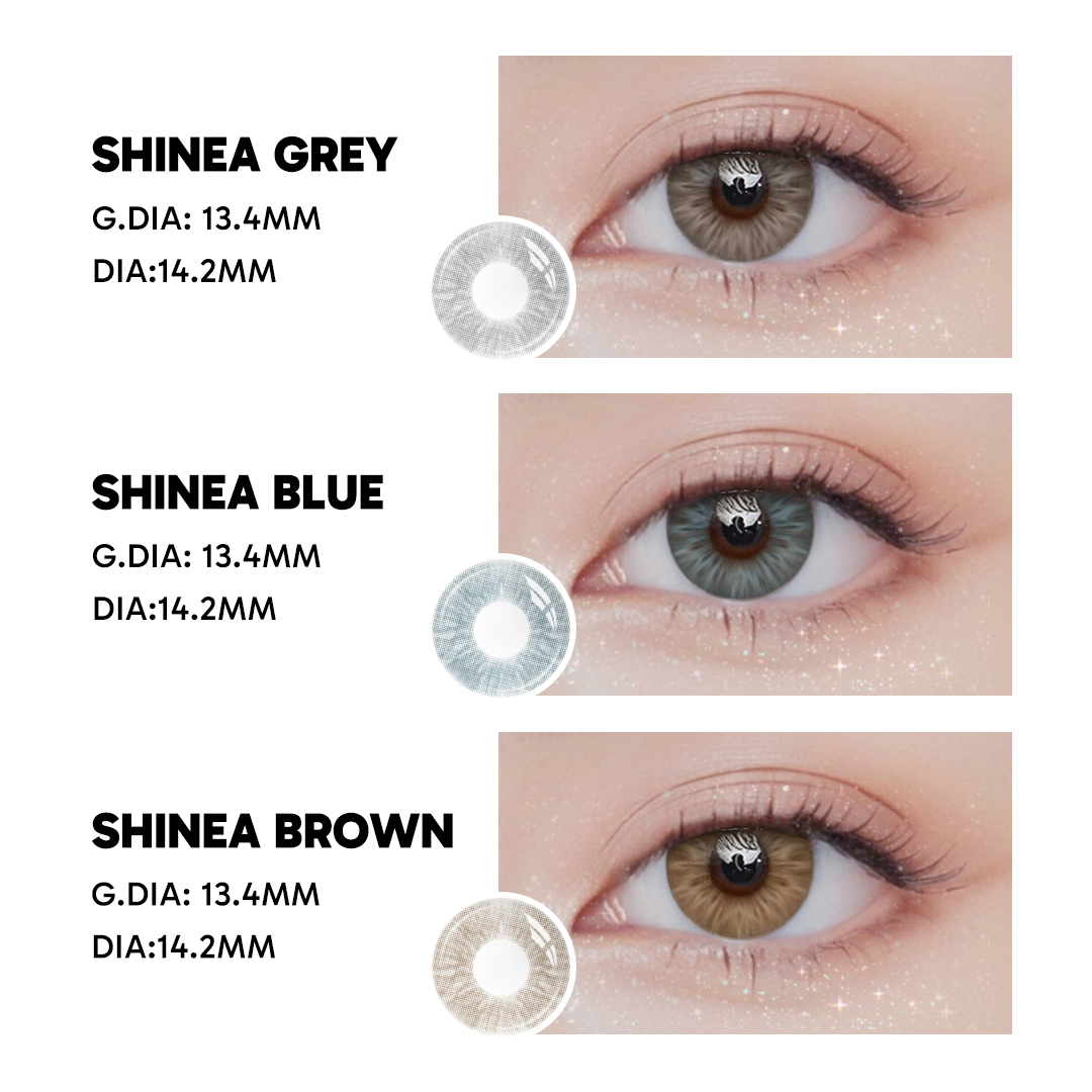 Shinea Blue - 6-month，2 lenses Colored Contacts - Gleglow