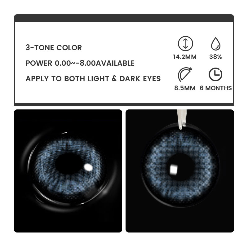 Siren Blue - 6-month，2 lenses