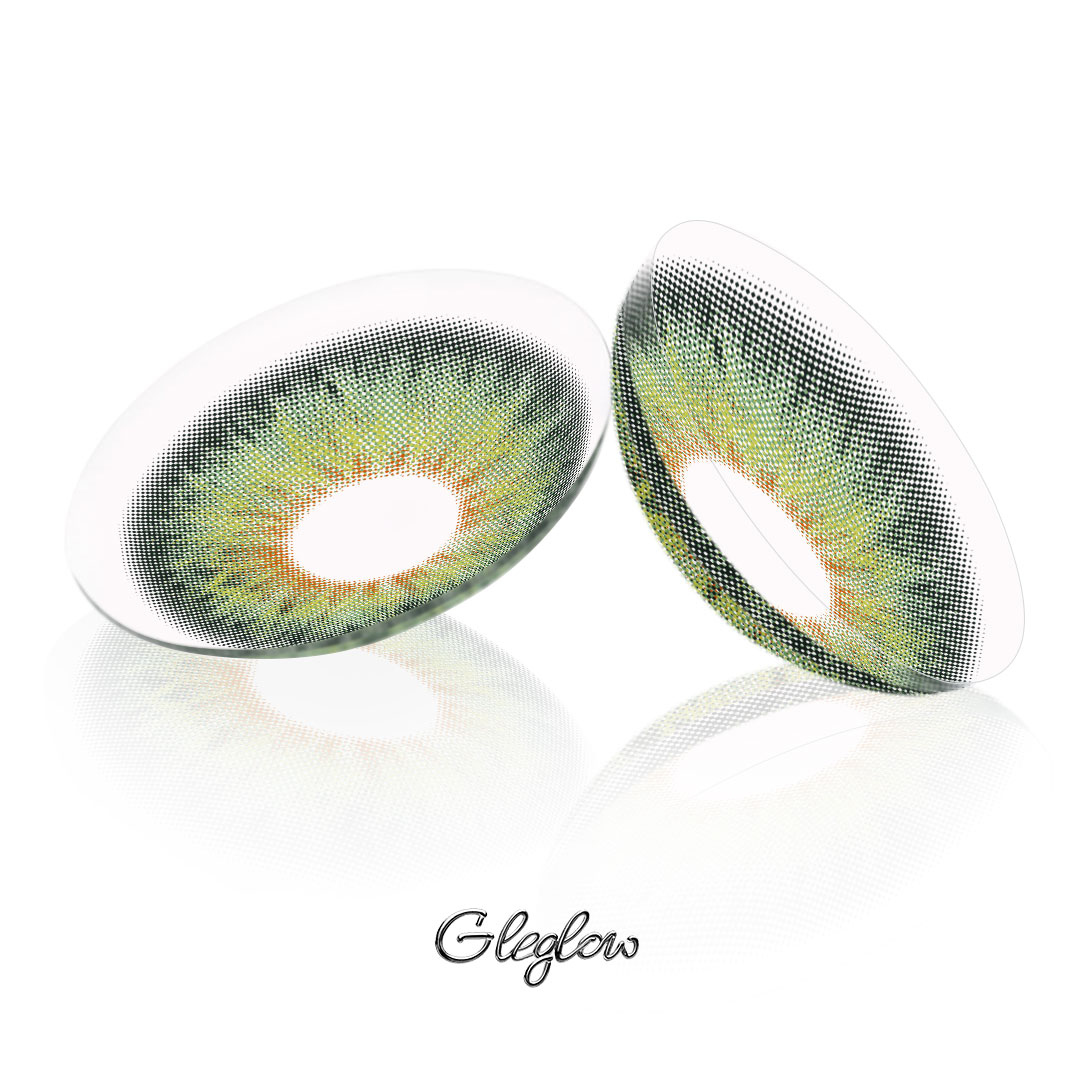 Smoky Veil Green - 1 Year, 2 lenses Colored Contacts - Gleglow