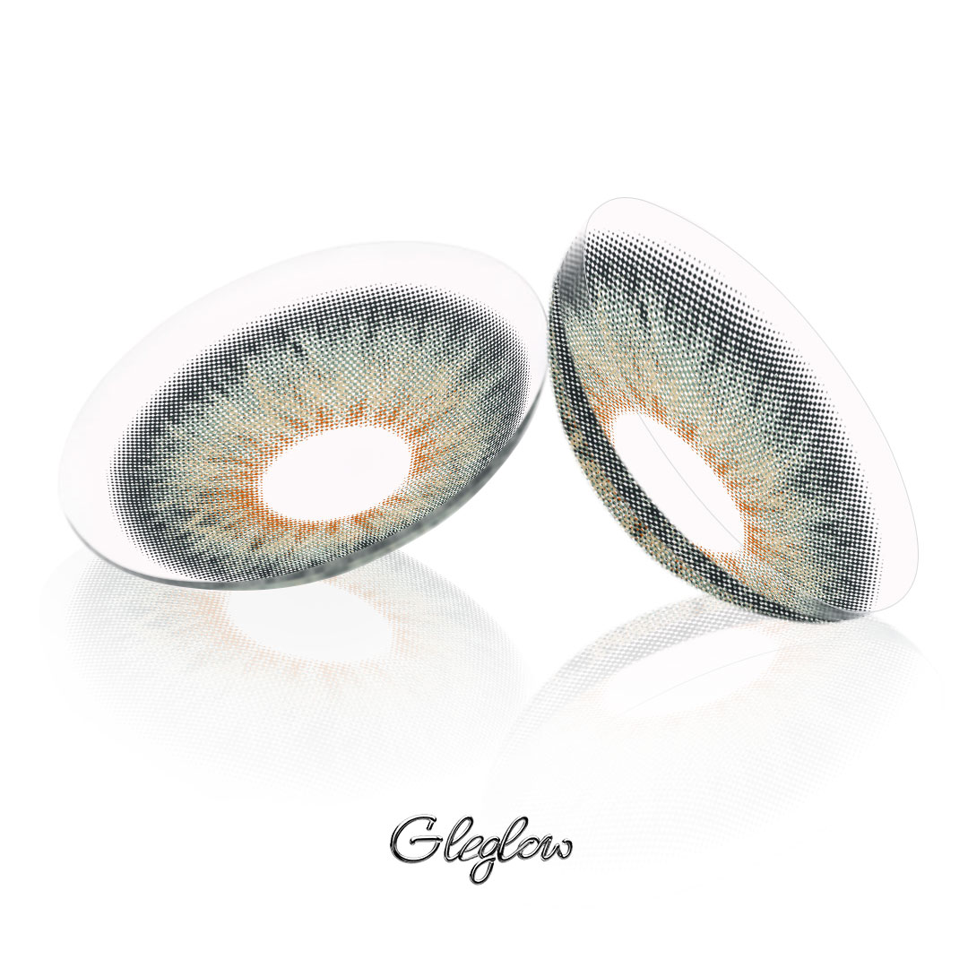 Smoky Veil Grey - 1 Year, 2 lenses Colored Contacts - Gleglow