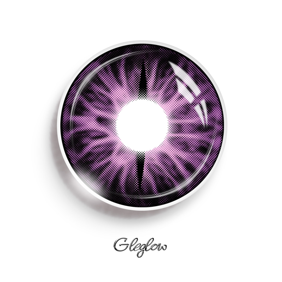 Snake Gaze Purple - 1 Year, 2 lenses Colored Contacts - Gleglow