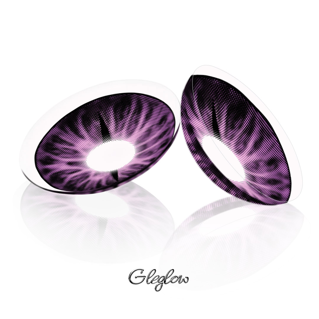 Snake Gaze Purple - 1 Year, 2 lenses Colored Contacts - Gleglow