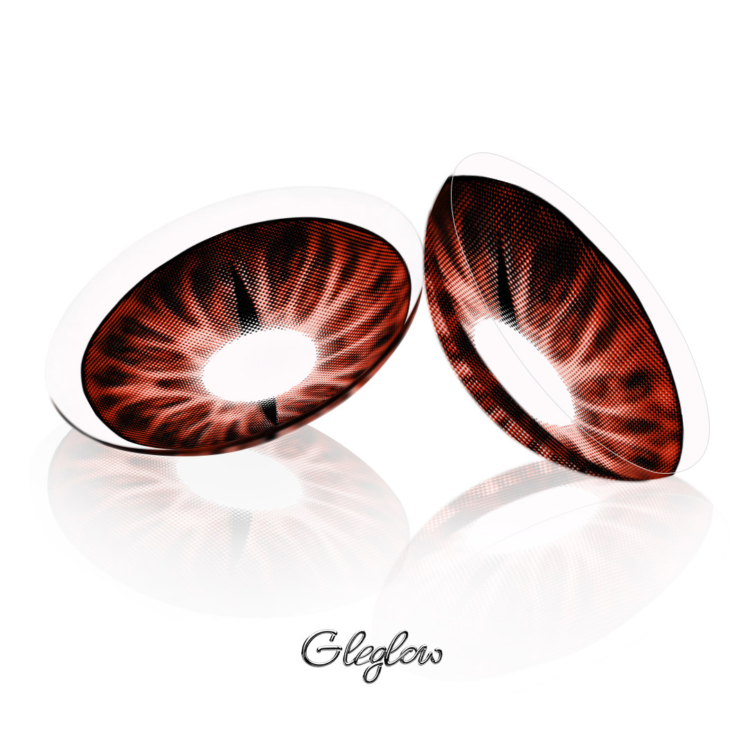 Snake Gaze Red - 1 Year, 2 lenses Colored Contacts - Gleglow