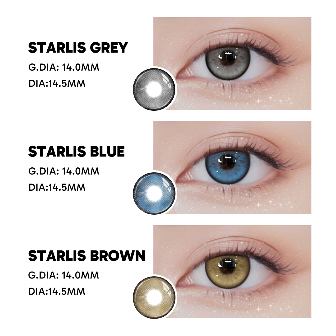 Starlis Grey - monthly, 2 lenses Colored Contacts - Gleglow