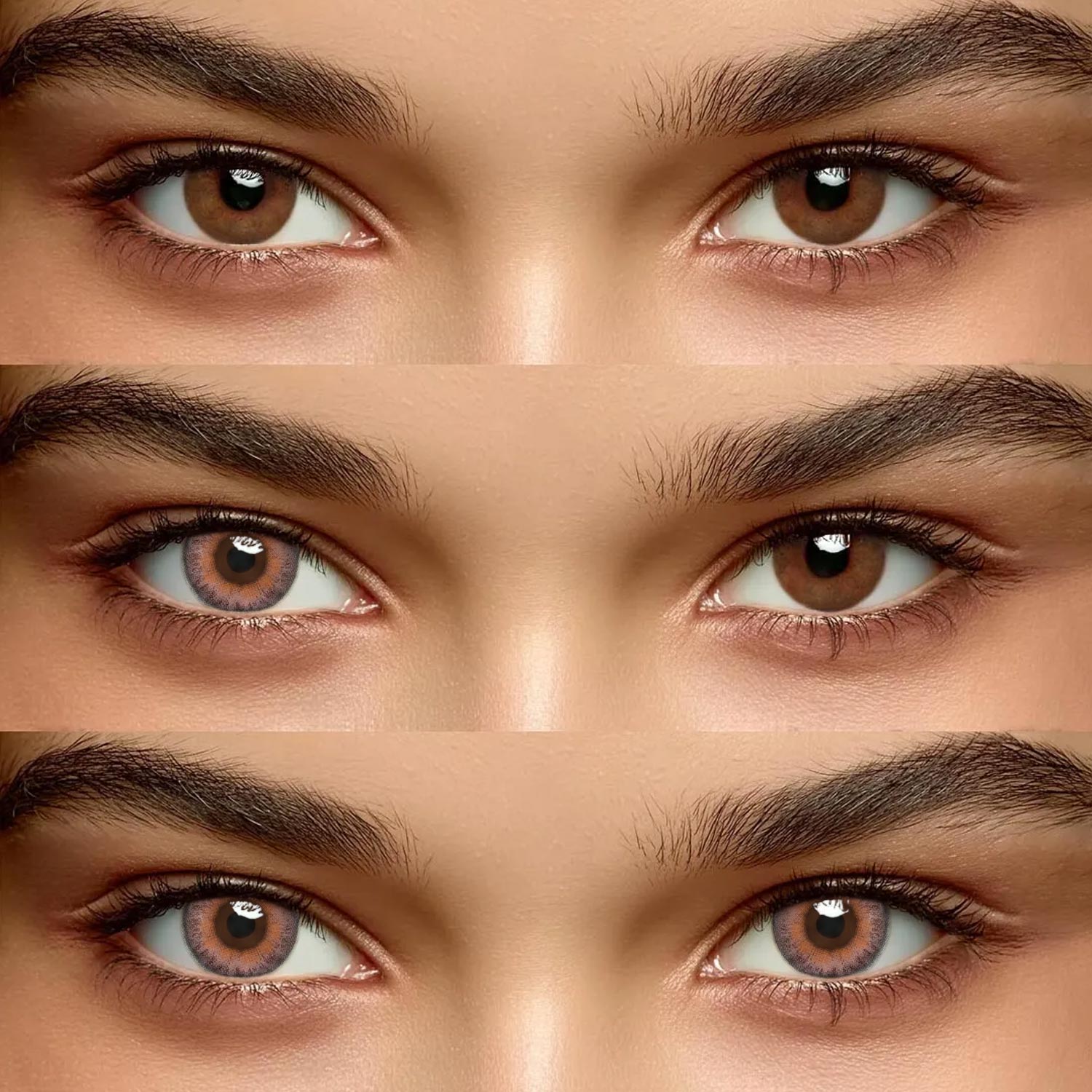 Sunkiss Chocolate - 6-month，2 lenses Colored Contacts - Gleglow