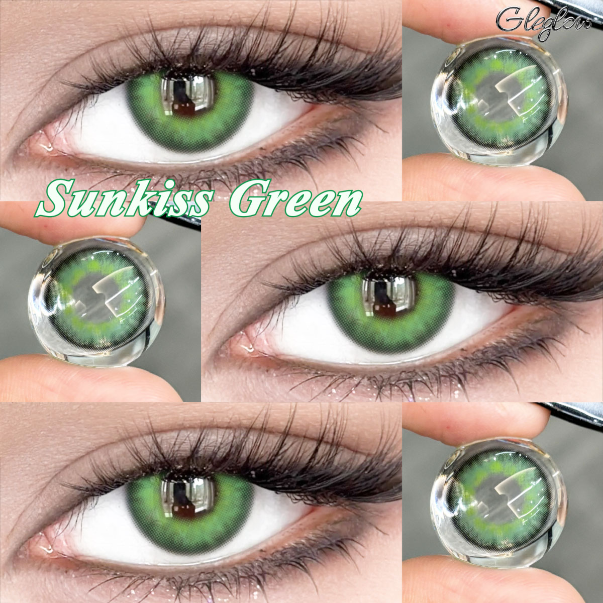 Sunkiss Green - 1 Year, 2 lenses Colored Contacts - Gleglow