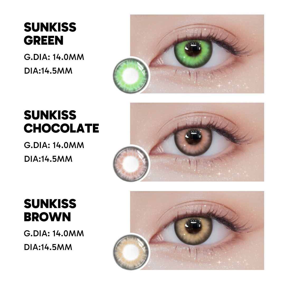 Sunkiss Brown - 6-month，2 lenses Colored Contacts - Gleglow