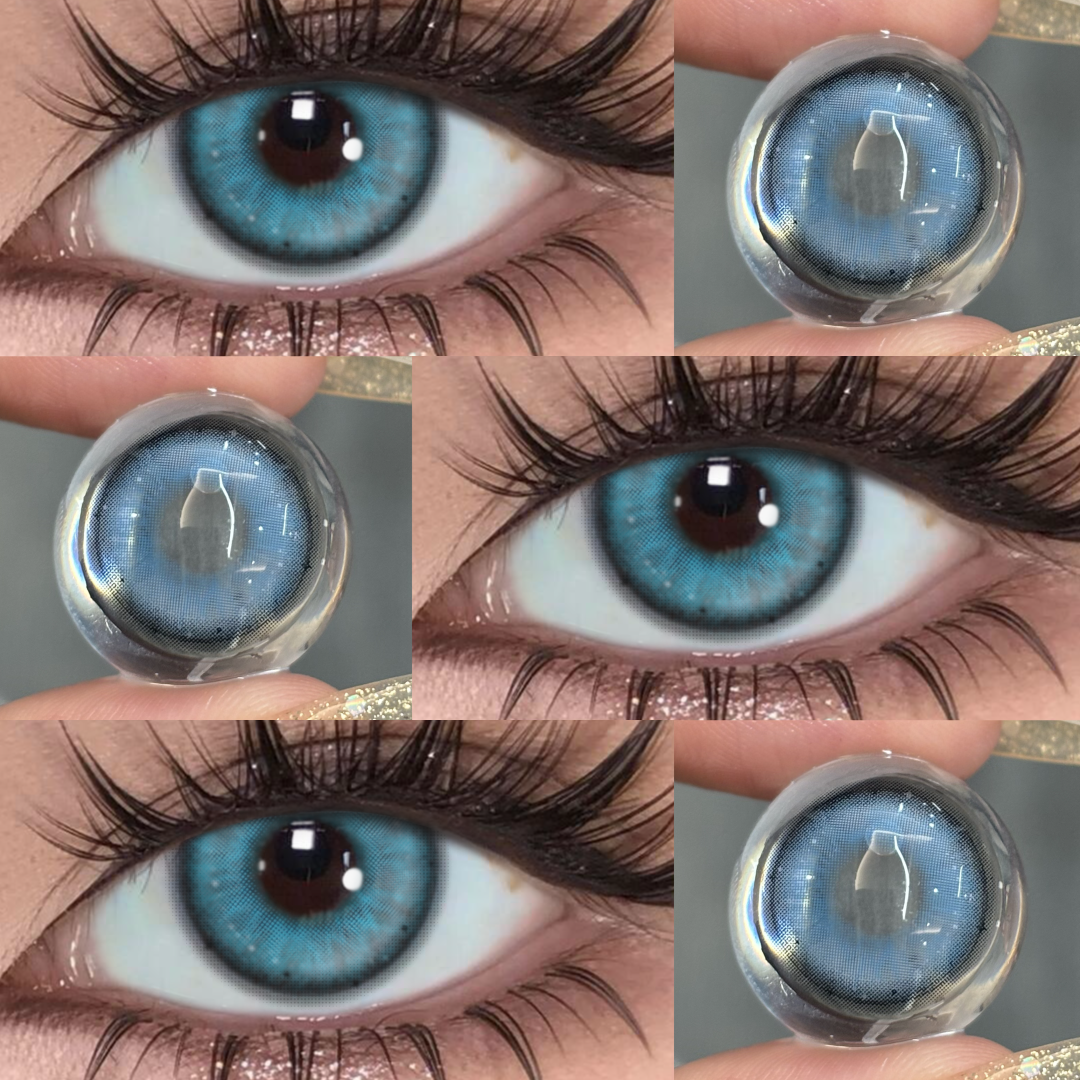 Fable Blue - 6-month，2 lenses Colored Contacts - Gleglow