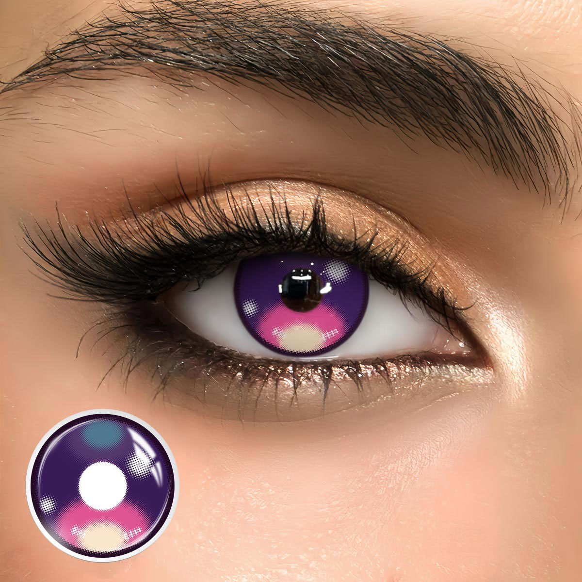 Sweetwave Purple - 1 Year, 2 lenses Colored Contacts - Gleglow