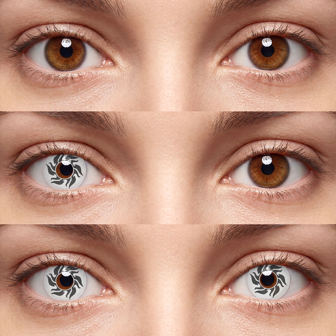 Tribal Tattoo Black-White - 1 Year, 2 lenses