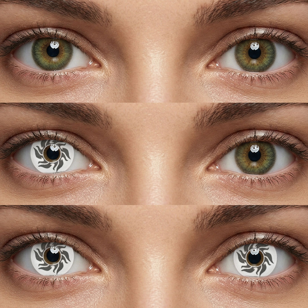 Tribal Tattoo Black-White - 1 Year, 2 lenses