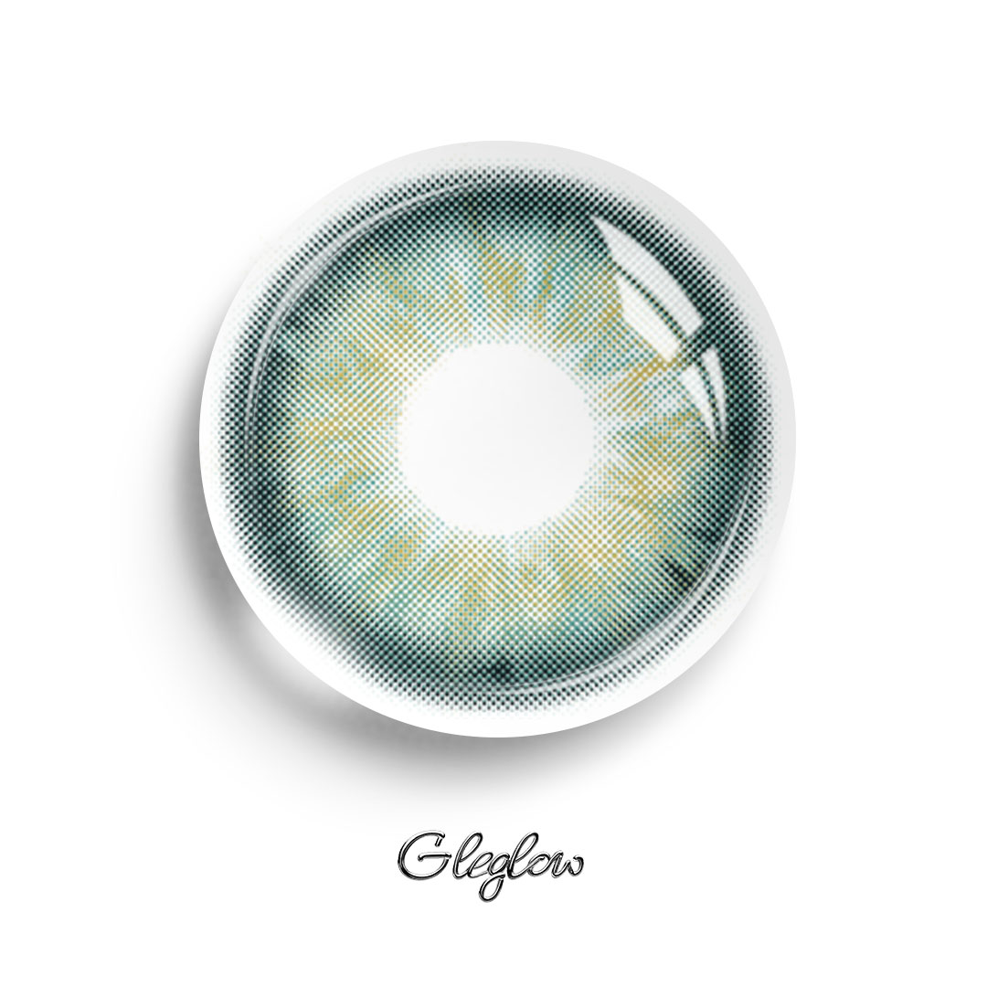 Teardrop Green - 1 Year, 2 lenses Colored Contacts - Gleglow