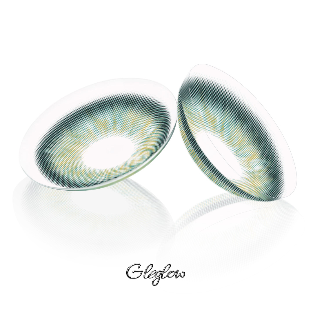 Teardrop Green - 1 Year, 2 lenses Colored Contacts - Gleglow