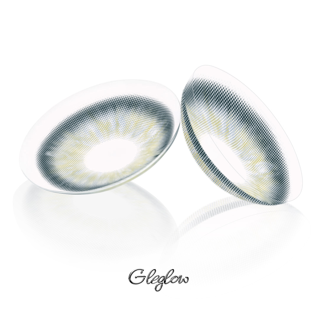 Teardrop Grey - 1 Year, 2 lenses Colored Contacts - Gleglow