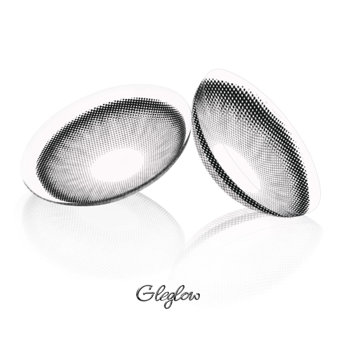 Thistle Flower Grey - 1 Year, 2 lenses Colored Contacts - Gleglow