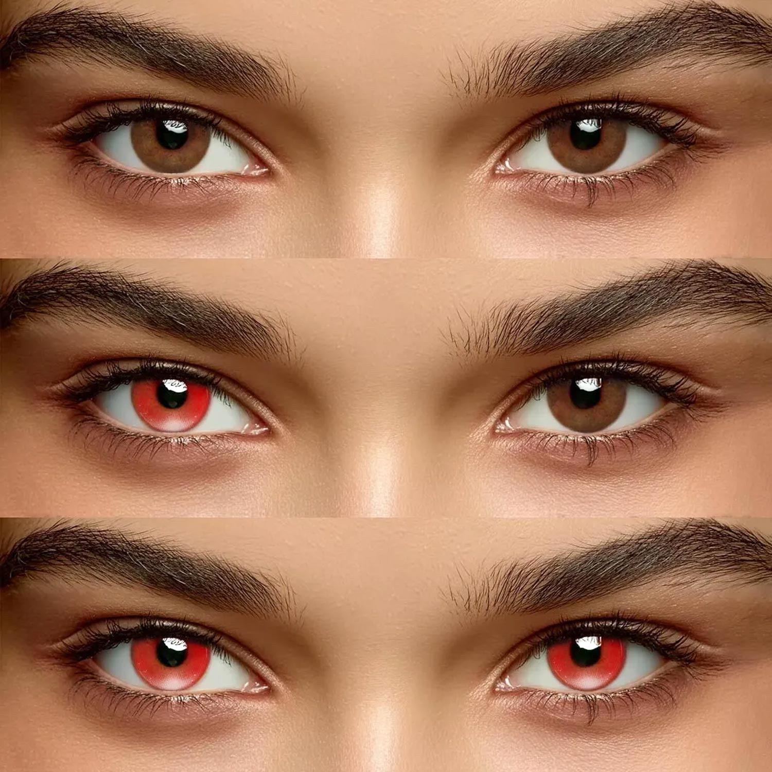 Titan Red - 1 Year, 2 lenses Colored Contacts - Gleglow