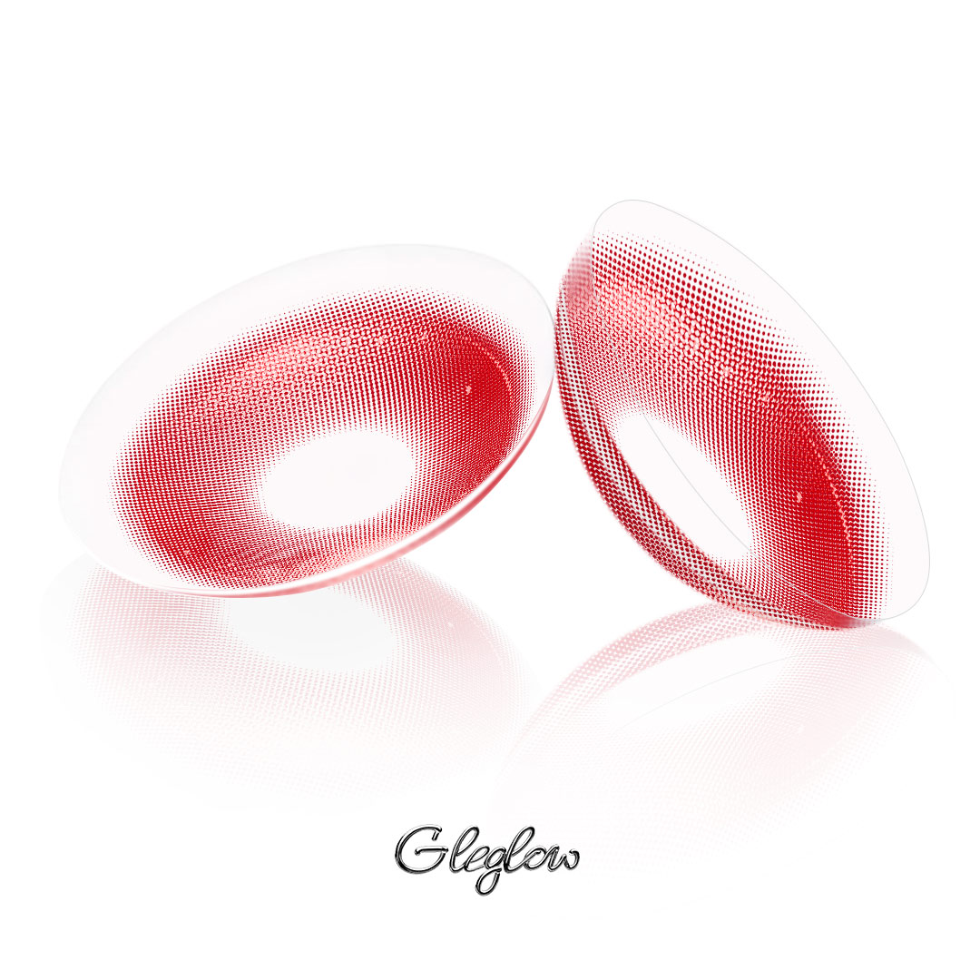 Titan Red - 1 Year, 2 lenses Colored Contacts - Gleglow
