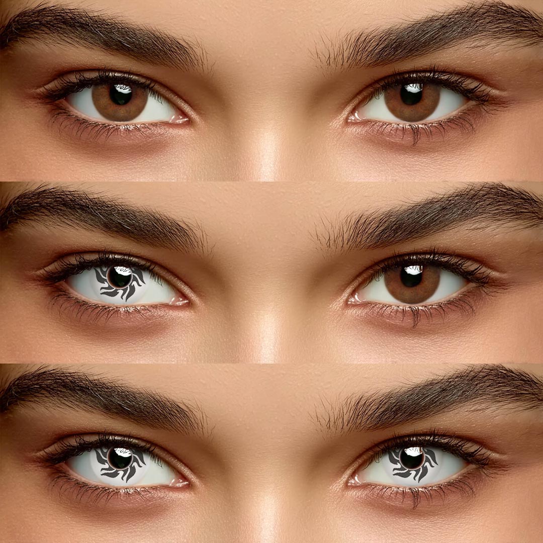 Tribal Tattoo Black-White - 1 Year, 2 lenses